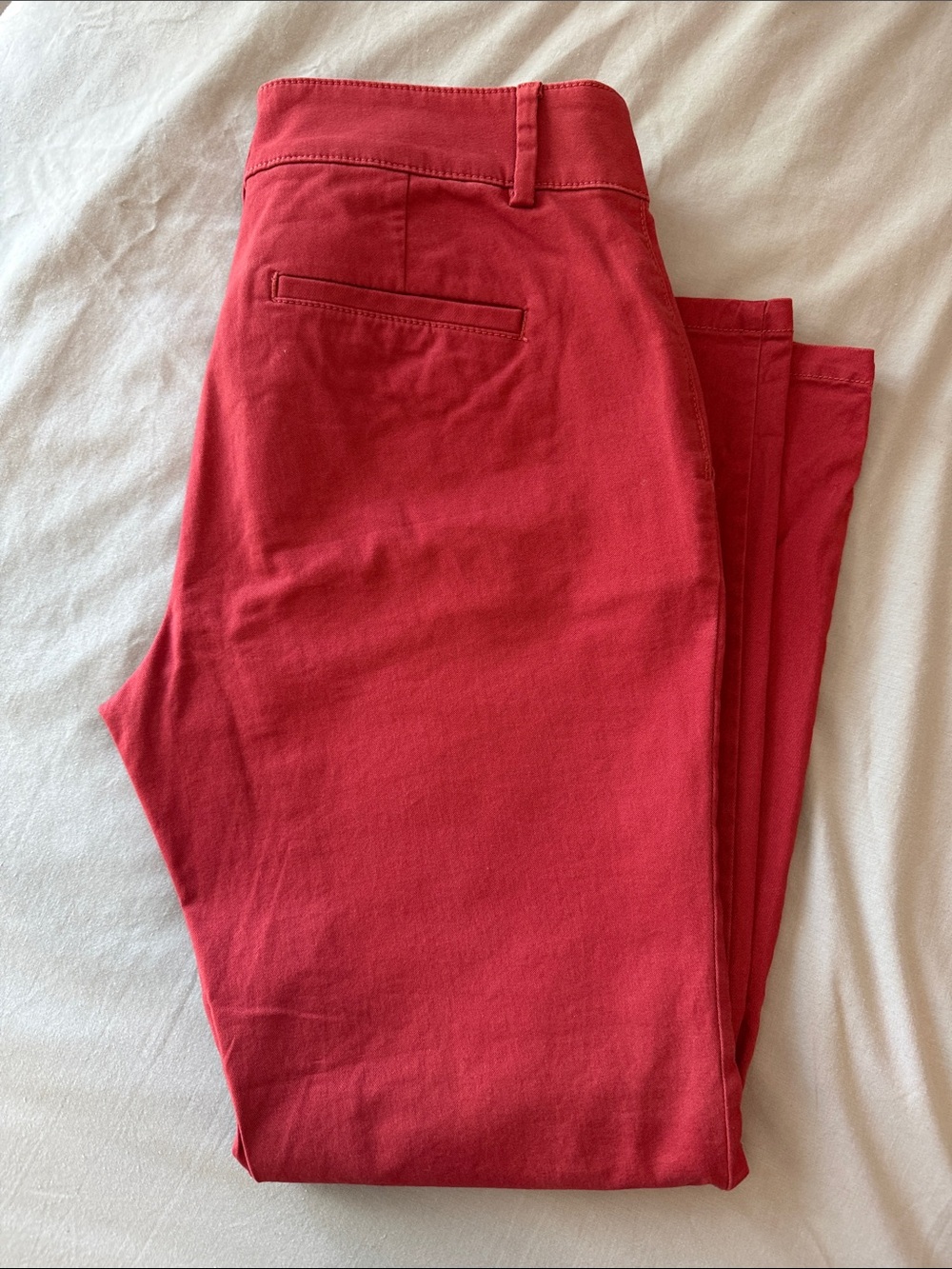 LOFT Women’s Coral-Red Chino Pants